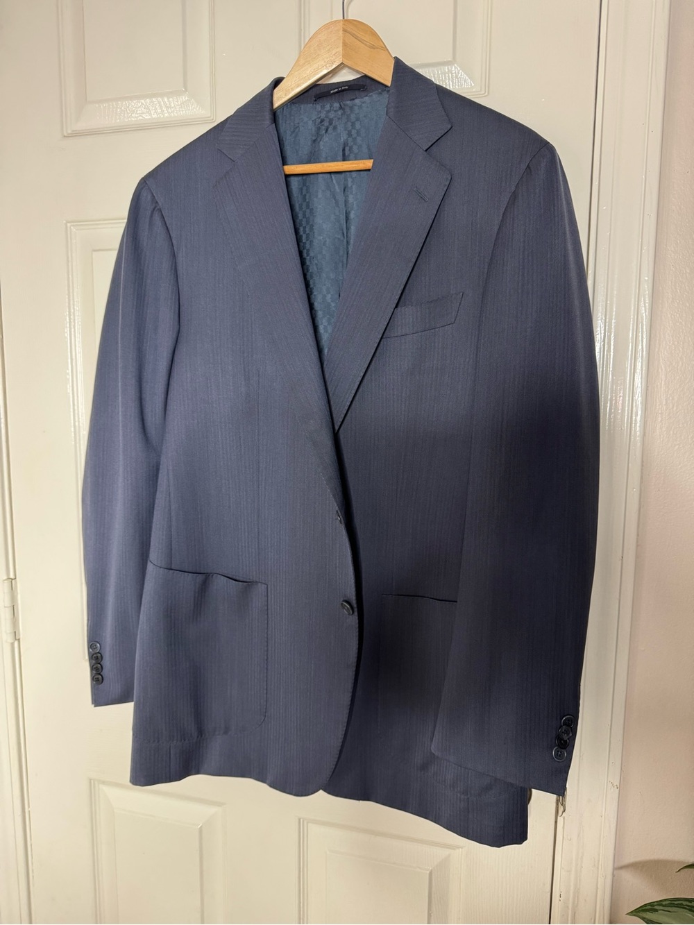 Men's Navy Blue Classic Single-Breasted Blazer